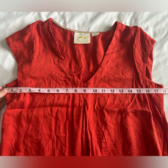 Anthropologie Maeve Red Tunic Festival Top - Picture 6 of 8